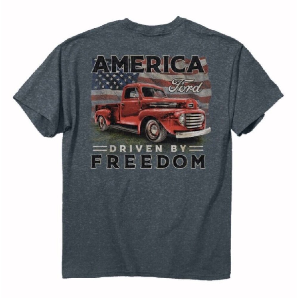 Ford America Driven By Freedom Short Sleeve T-Shirt - NEW Fast Ship